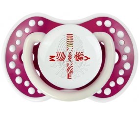 Empreinte My Identity Îles Mariannes du Nord Sucette LOVI Dynamic Fuchsia phosphorescente