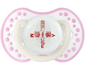 Empreinte My Identity Îles Mariannes du Nord Sucette LOVI Dynamic Blanc-rose phosphorescente
