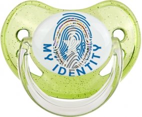 Empreinte My Identity Corée du Nord Sucette Physiologique Vert à paillette