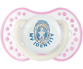 Empreinte My Identity Corée du Nord Sucette LOVI Dynamic Blanc-rose phosphorescente