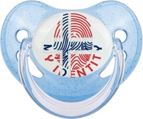 Empreinte My Identity Norvège Tétine Physiologique Bleue à paillette