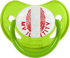 Empreinte My Identity Pérou Sucette Physiologique Vert phosphorescente