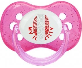 Empreinte My Identity Pérou Tétine Cerise Rose à paillette