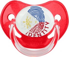 Empreinte My Identity Philippines Tétine Physiologique Rouge à paillette