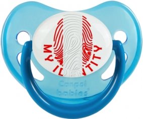 Empreinte My Identity Pérou Sucette Physiologique Bleue phosphorescente