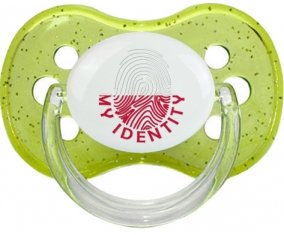 Empreinte My Identity Pologne Sucette Cerise Vert à paillette