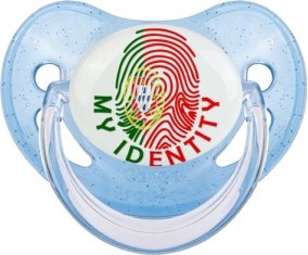Empreinte My Identity le Portugal Sucette Physiologique Bleue à paillette