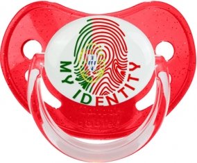 Empreinte My Identity le Portugal Sucette Physiologique Rouge à paillette