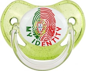 Empreinte My Identity le Portugal Sucette Physiologique Vert à paillette