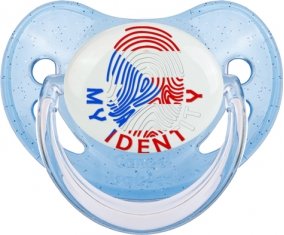 Empreinte My Identity Porto Rico Sucette Physiologique Bleue à paillette