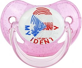 Empreinte My Identity Porto Rico Sucette Physiologique Rose à paillette