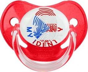 Empreinte My Identity Porto Rico Sucette Physiologique Rouge à paillette