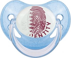 Empreinte My Identity Qatar Tétine Physiologique Bleue à paillette