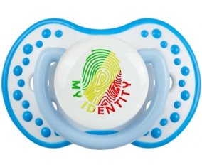 Empreinte My Identity République du Congo Tétine LOVI Dynamic Blanc-bleu phosphorescente