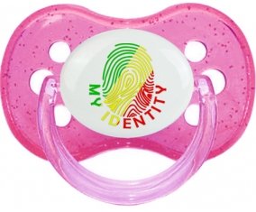 Empreinte My Identity République du Congo Sucette Cerise Rose à paillette