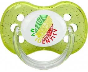 Empreinte My Identity République du Congo Sucette Cerise Vert à paillette