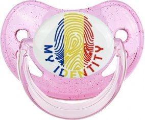 Empreinte My Identity Roumanie Sucette Physiologique Rose à paillette