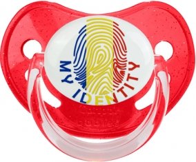 Empreinte My Identity Roumanie Sucette Physiologique Rouge à paillette