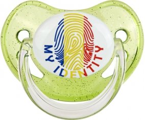 Empreinte My Identity Roumanie Sucette Physiologique Vert à paillette