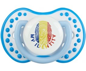 Empreinte My Identity Roumanie Sucette LOVI Dynamic Blanc-bleu phosphorescente