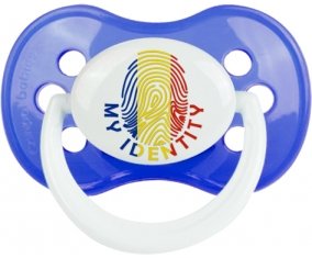 Empreinte My Identity Roumanie Tétine Anatomique Bleu classique
