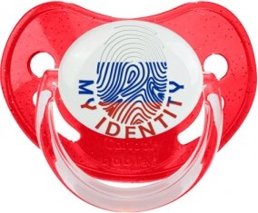 Empreinte My Identity Russie Tétine Physiologique Rouge à paillette