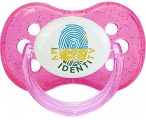 Empreinte My Identity Rwanda Sucette Cerise Rose à paillette