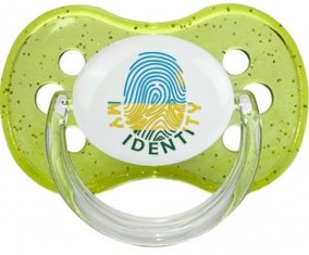 Empreinte My Identity Rwanda Sucette Cerise Vert à paillette