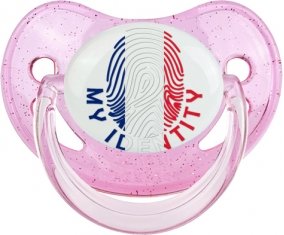 Empreinte My Identity Saint Barthlemy Sucette Physiologique Rose à paillette
