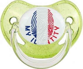 Empreinte My Identity Saint Barthlemy Sucette Physiologique Vert à paillette