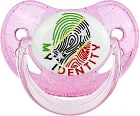Empreinte My Identity Saint-Christophe-et-Niévès Tétine Physiologique Rose à paillette