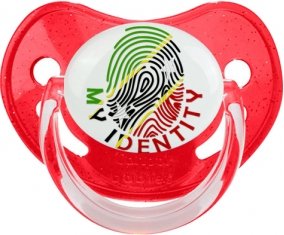 Empreinte My Identity Saint-Christophe-et-Niévès Tétine Physiologique Rouge à paillette