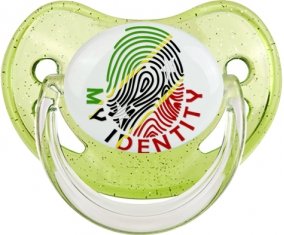 Empreinte My Identity Saint-Christophe-et-Niévès Tétine Physiologique Vert à paillette