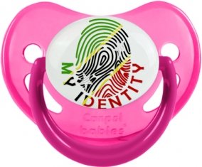 Empreinte My Identity Saint-Christophe-et-Niévès Tétine Physiologique Rose phosphorescente