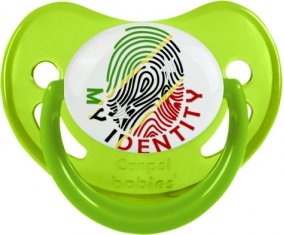 Empreinte My Identity Saint-Christophe-et-Niévès Tétine Physiologique Vert phosphorescente