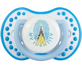 Empreinte My Identity Sainte-Lucie Tétine LOVI Dynamic Blanc-bleu phosphorescente
