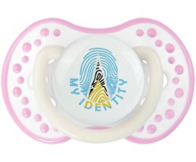 Empreinte My Identity Sainte-Lucie Tétine LOVI Dynamic Blanc-rose phosphorescente