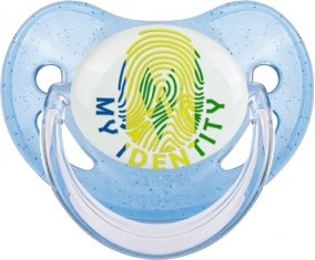 Empreinte My Identity Saint-Vincent-et-les-Grenadines Tétine Physiologique Bleue à paillette