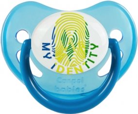 Empreinte My Identity Saint-Vincent-et-les-Grenadines Tétine Physiologique Bleue phosphorescente