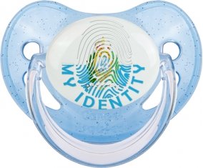 Empreinte My Identity Saint Marin Sucette Physiologique Bleue à paillette