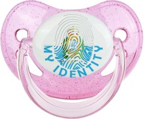 Empreinte My Identity Saint Marin Sucette Physiologique Rose à paillette