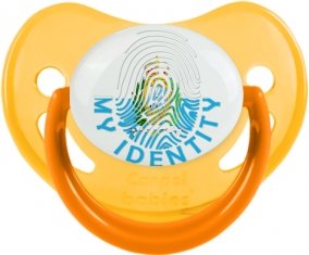 Empreinte My Identity Saint Marin Sucette Physiologique Jaune phosphorescente