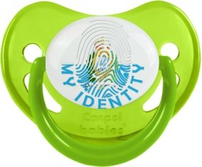 Empreinte My Identity Saint Marin Sucette Physiologique Vert phosphorescente