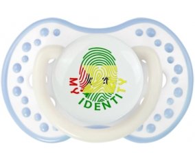 Empreinte My Identity Sao Tomé et Principe Sucette LOVI Dynamic Blanc-cyan classique