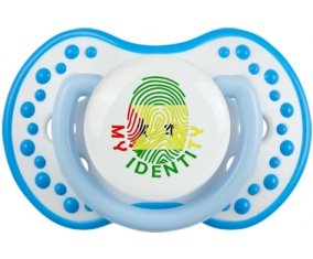 Empreinte My Identity Sao Tomé et Principe Sucette LOVI Dynamic Blanc-bleu phosphorescente