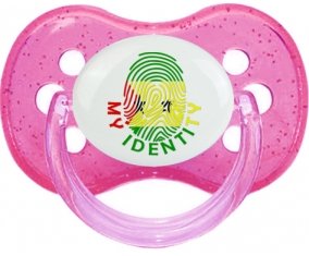 Empreinte My Identity Sao Tomé et Principe Tétine Cerise Rose à paillette