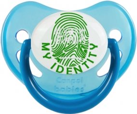 Empreinte My Identity Arabie Saoudite Tétine Physiologique Bleue phosphorescente