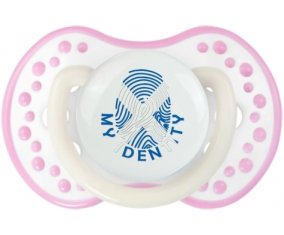 Empreinte My Identity Écosse Tétine LOVI Dynamic Blanc-rose phosphorescente