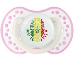 Empreinte My Identity Sénégal Sucette LOVI Dynamic Blanc-rose phosphorescente