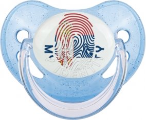 Empreinte My Identity Serbie Sucette Physiologique Bleue à paillette